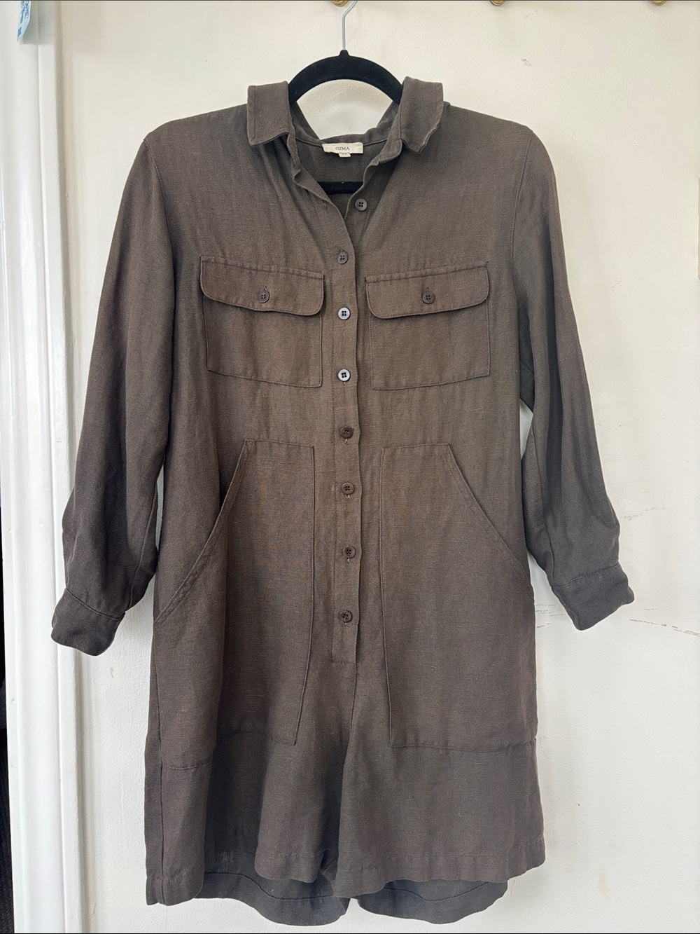 OZMA tangier linen canvas jumpsuit